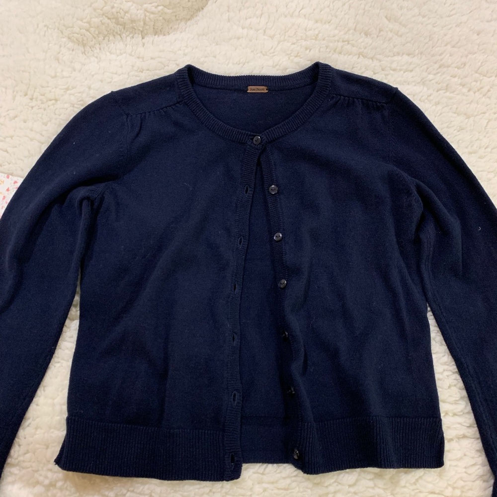 Blue cardigan